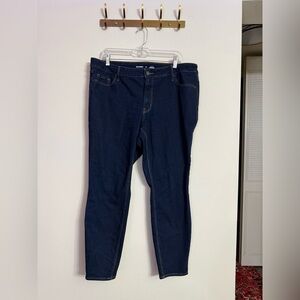 Old Navy Jeans Womens Size 20 Rockstar Super Skinny Mid Rise Stretch Dark Wash